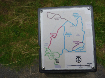Example of the park map that is on top of the directional markers
